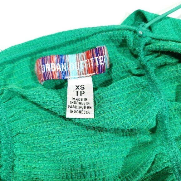 URBAN OUTFITTERS Uo Virgo Twist-front Cami Crop Top Mermaid Turquoise Green XS - Picture 5 of 6